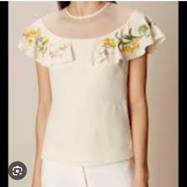 Women Karen Millen Shirt Yellow Polyester S
