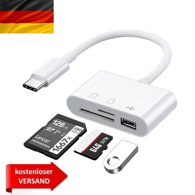 USB-C 4-in-1 Kartenleser Adapter SD & Micro SD OTG USB 3.0 Card Reader Hub