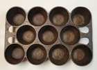 Vintage Best Made Co. Griswold No 10 Cast Iron 11 Cup Muffin Pan 1253