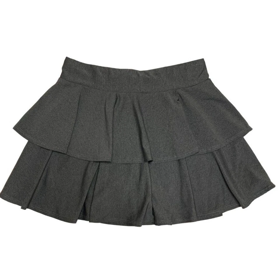 Champion Double Layer Skort Charcoal Gray Girls' Size 10-12 - Image 2 of 4