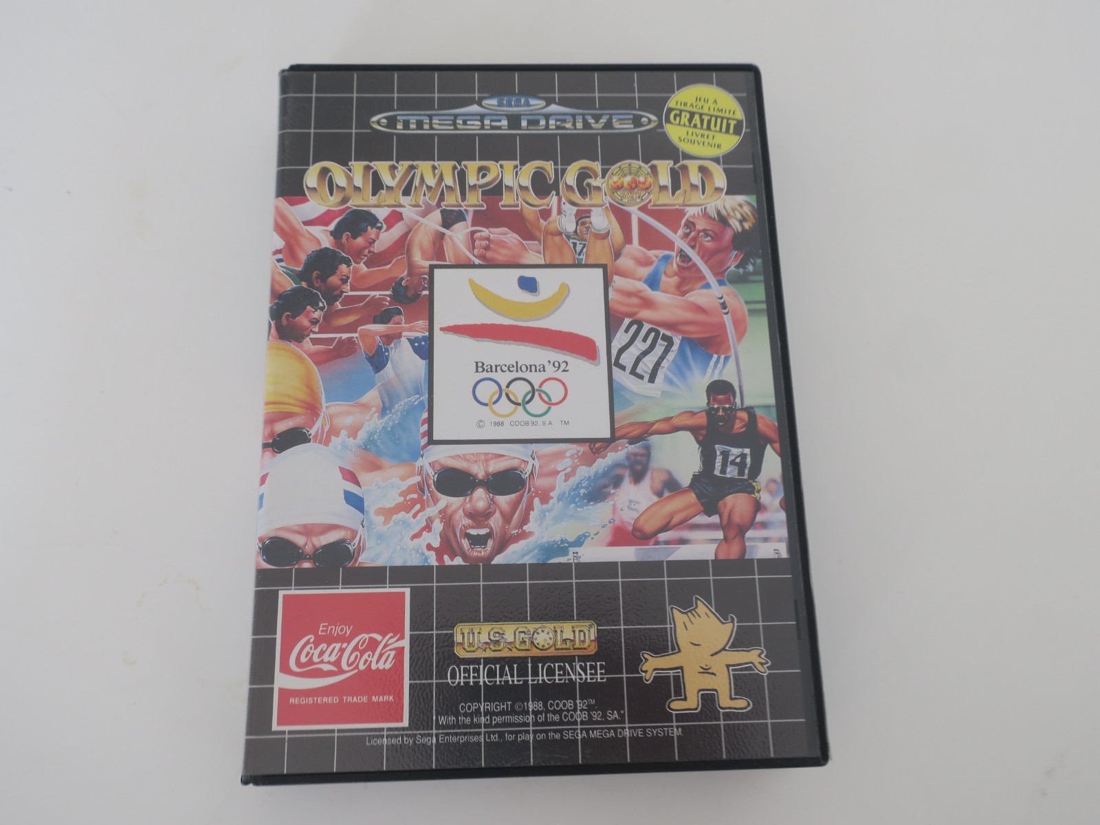 OLYMPIC GOLD BARCELONA 92  - MEGADRIVE - COMPLET NOTICE + BROCHURE SOUVENIR