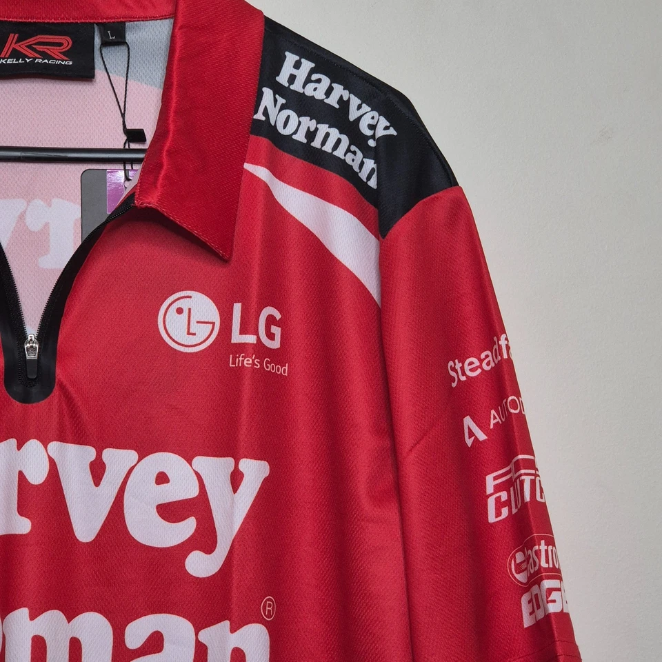 Camisa Polo Kelly Racing Harvey Norman V8 Supercars Para Hombre Talla L Nueva con Etiquetas Motorsport Foto 4 de 4