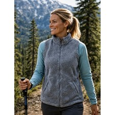 L.L. Bean Mountain Classic Fleece Vest Women M Dark Gray Medium Outdoor Hiking