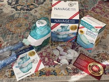 Navage Saline Nasal Irrigator Blue White 7.75 oz Drug-Free Allergy Relief Lot
