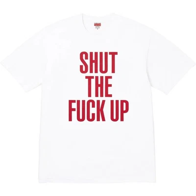 Tee-shirt blanc Supreme Number (N)ine Shut Up - Photo 1/2
