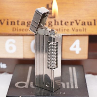 Dunhill Lighter Palladium 4 LINE Pattern _Ultrasonically Cleaned_Working