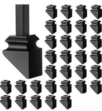 46 Pcs Iron Baluster Shoes, Slant For 1/2" Square Staircase Satin Black