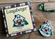 NIP Longaberger Porcelain From Our House to Yours Tie On - House