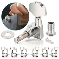 Locking Guitar String Tuning Pegs Tuning Keys Machine Heads Tuners Chrome 3R 3L