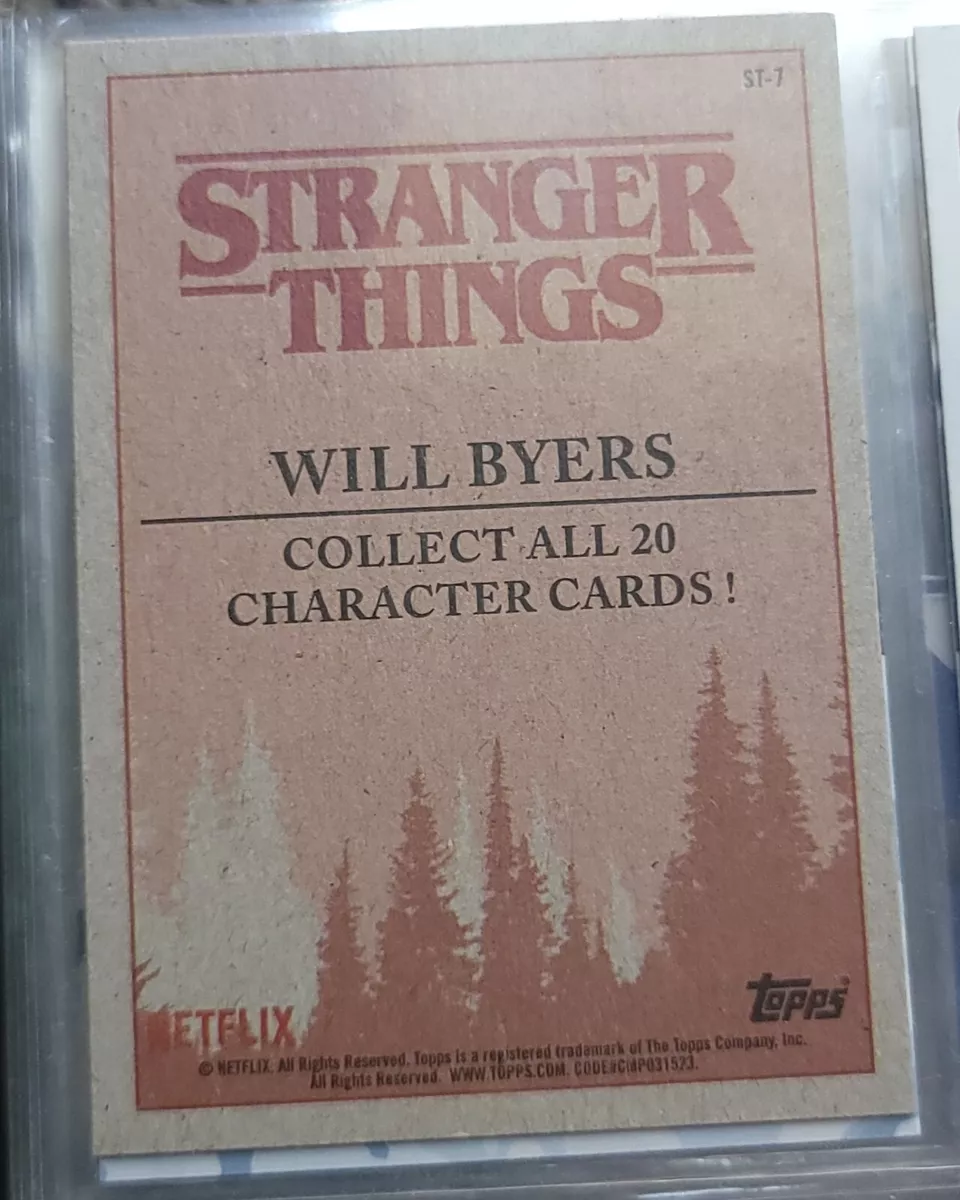 Will Byers #7 2018 Topps Stranger Things Season 1 Character Stickers PSA 9