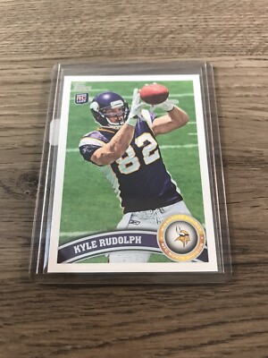 Kyle Rudolph Rookie Card 2011 KYLE RUDOLPH TOPPS ROOKIE RC #6 Rookie VIKINGS | eBay