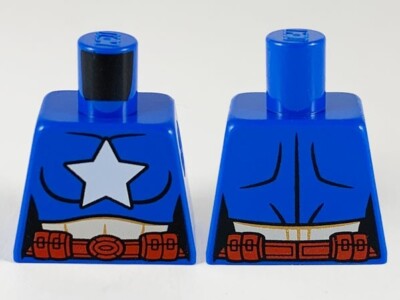 LEGO 973pb3736 Torso weiblicher weißer Stern, helles Nougat-Zwerriff, rotes Gürtelmuster