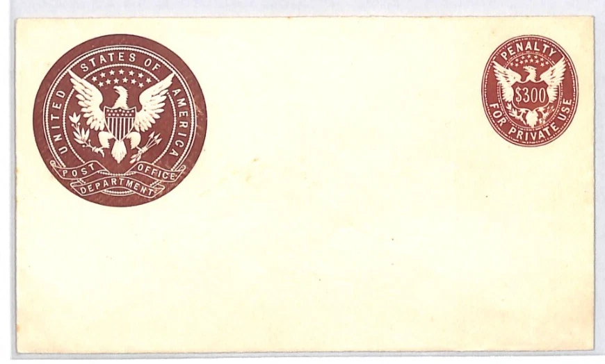 USA Official Cover ESSAY Postal Stationery *$300 PENALTY* Die POST OFFICE XU96 - Image 2 of 4