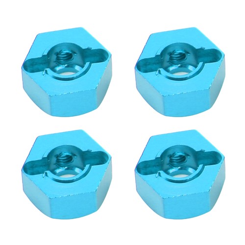 4 Pcs 12mm Hex Wheel Hubs Nuts Drive Adapter For 1/10 ARRMA Senton Etc Blue - Picture 5 of 12