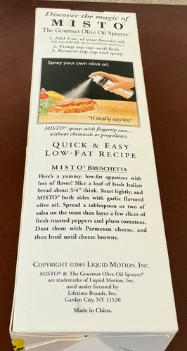 MISTO Gourmet Olive Oil Sprayer..NEW in Box - Picture 4 of 5