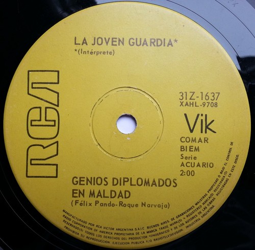 LA JOVEN GUARDIA CHANCHO/GENIOS DIPLOMADOS 1970 PROMO ARGENTINA ROCK BEAT POKORA - Picture 8 of 12