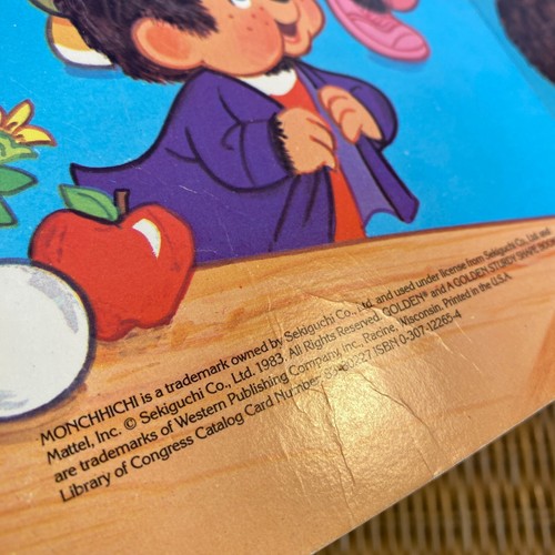 The Original Monchhichi: We Love Play School 1983 Golden Shape Board Book VTG - Picture 8 of 14
