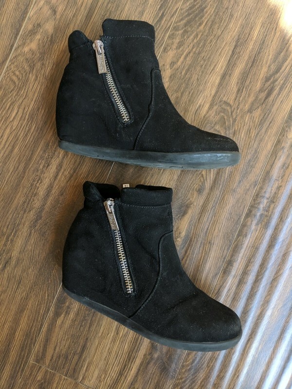 Size US 12.5 Kenneth Cole New York Valentina Hidden Wedge Booties Boots Girl 