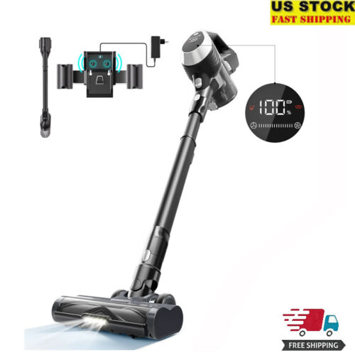 Powerful Cordless Stick Vacuum Cleaner LED Display Hard Floor Carpet Pet Hair US