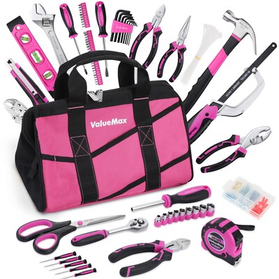 ValueMax Pink Tool Kit, 219-Pieces Home Repairing Tool set
