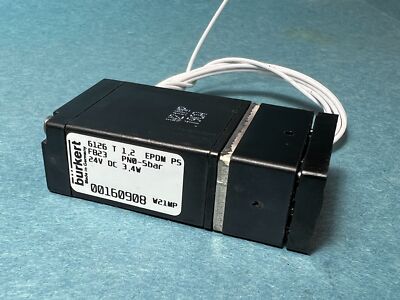 NEW Burkert 6126 3/2 Way Rocker-Solenoid Valve w/Separating Diaphragm 24VDC 5bar