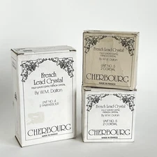 W.M. Dalton Cherbourg French Crystal 2 Parfait And 4 Cordial Elegant Clear