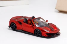 TPC 1:64 Red Novitec 488 Convertible Sports Model Diecast Metal Car