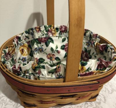 Vintage Longaberger 1995 Easter Basket 18708 w/ Liner & Happy