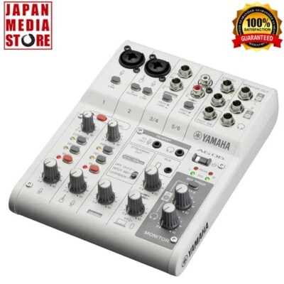 YAMAHA AG06 AG06MK2 W 6ch Live Streaming Mixer USB Audio Interface White NEW BOX - Image 1 of 4