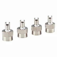 Silver Metal Schrader Tire Valve Cap Seal Stem Core Remover Tool  - Heavy Duty!