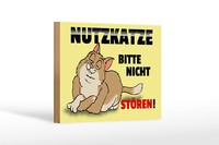 Holzschild Spruch 18X12Cm Nutzkatze Bitte Nicht StöRen Deko Schild