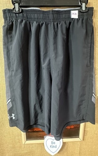 Under Armour heatgear mens black athletic shorts XL elastic drawstring loose Ind - Picture 6 of 6