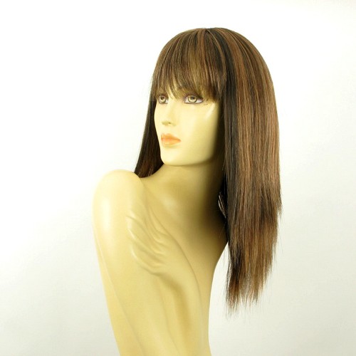 Parrucca donna semi lunga cioccolato mechato rame : ABBY 627c - Picture 2 of 8