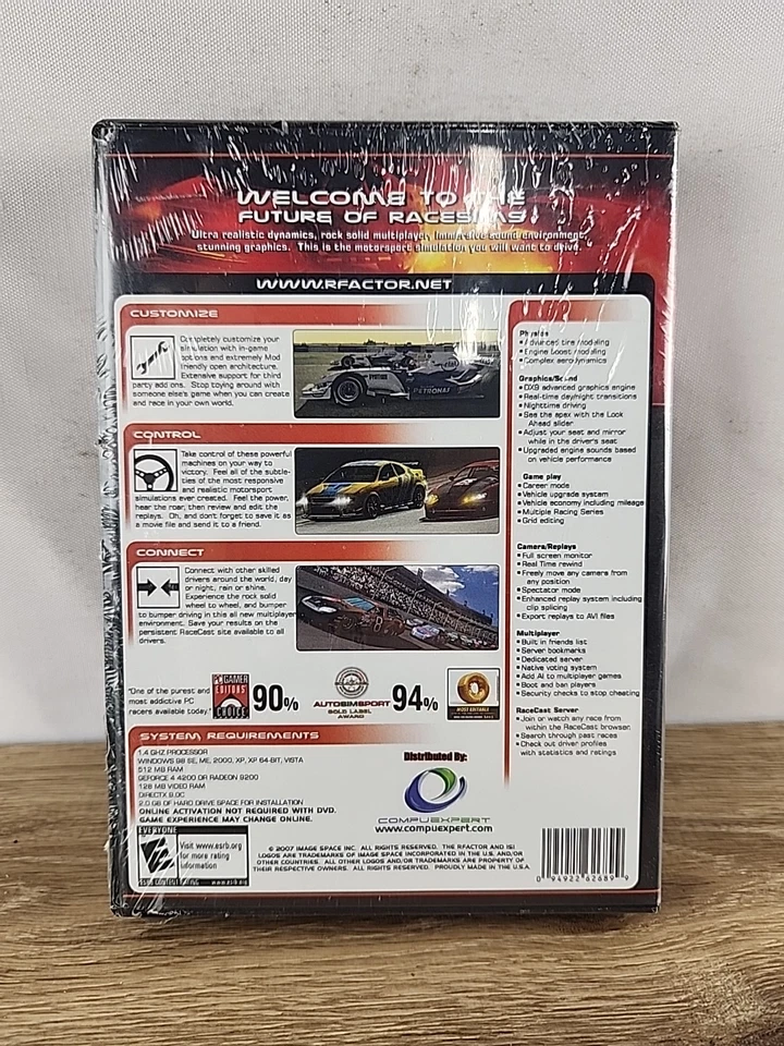 rFactor R Factor Version 1.255 (PC Game 2005) Windows Racing NEW SEALED - Image 3 of 4