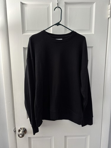 Old Navy Black Pullover Crew Neck Sweatshirt Size L