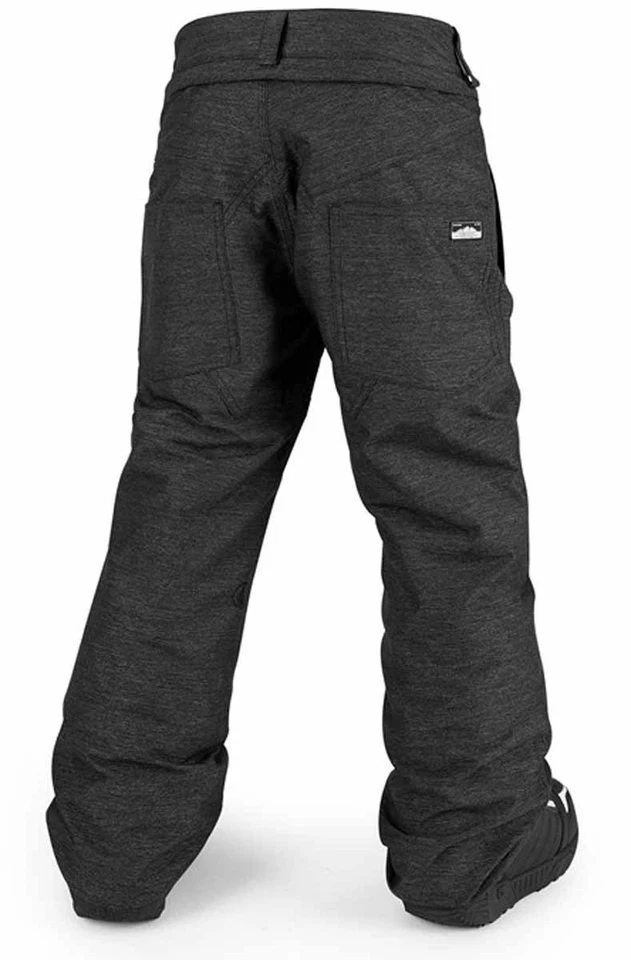 Nuevo Volcom Niños Jóvenes Explorador Pantalones de Snowboard Aislados Pequeños Negros Foto 2 de 2