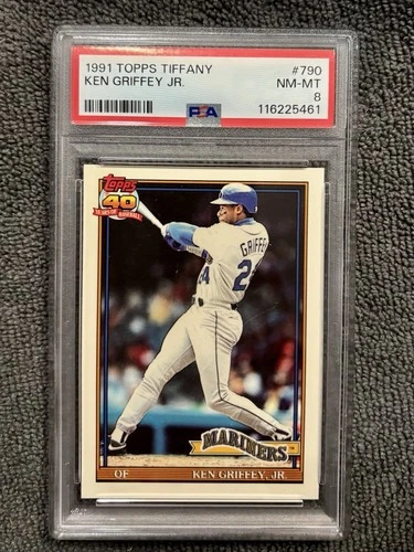 1991 Topps Tiffany Ken Griffey Jr.  #790 PSA 8 - Seattle Mariners