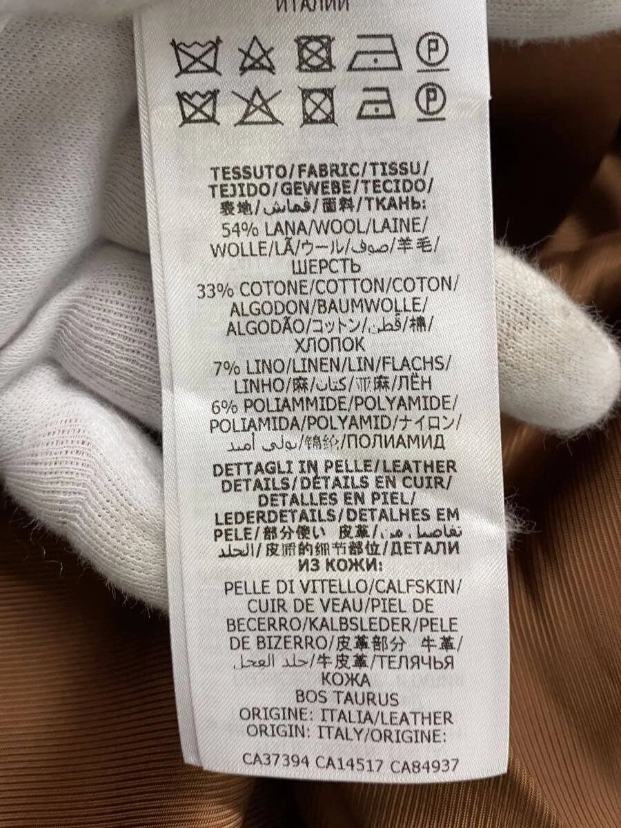 GUCCI Altro Poncho Cappotto 38 Lana Navy Check 608841