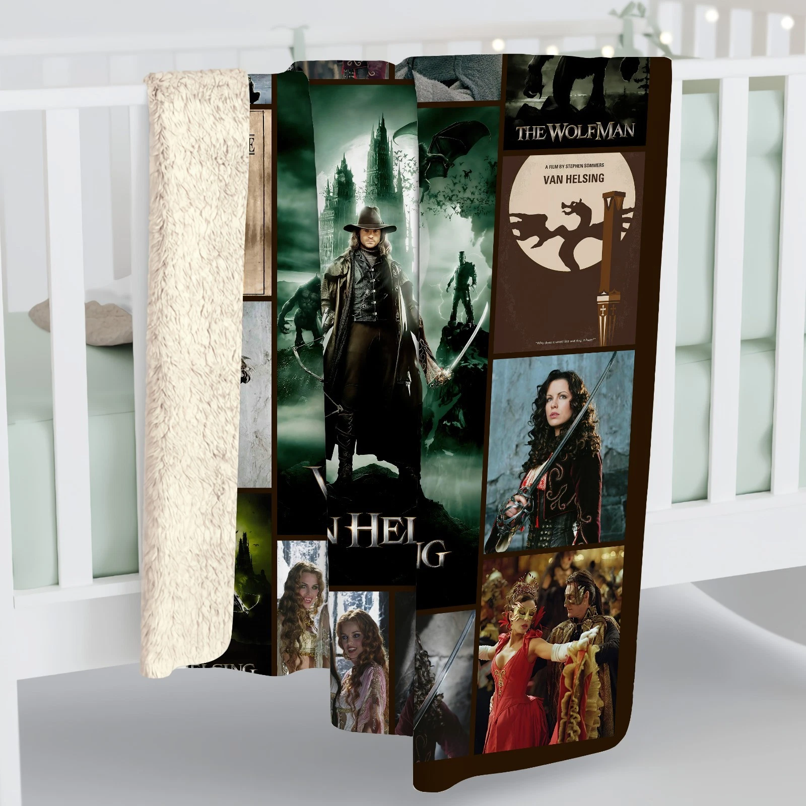 Van Helsing Blanket, Dracula Fleece, Sherpa Blanket Vampire