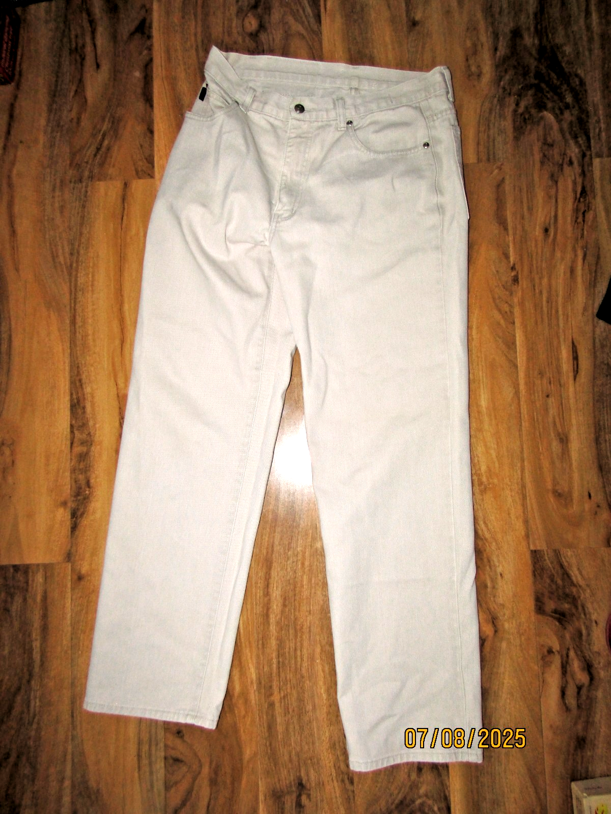 Jeans chino vintage Yves Saint Laurent uomo W34 L32stone beige designer Ysl