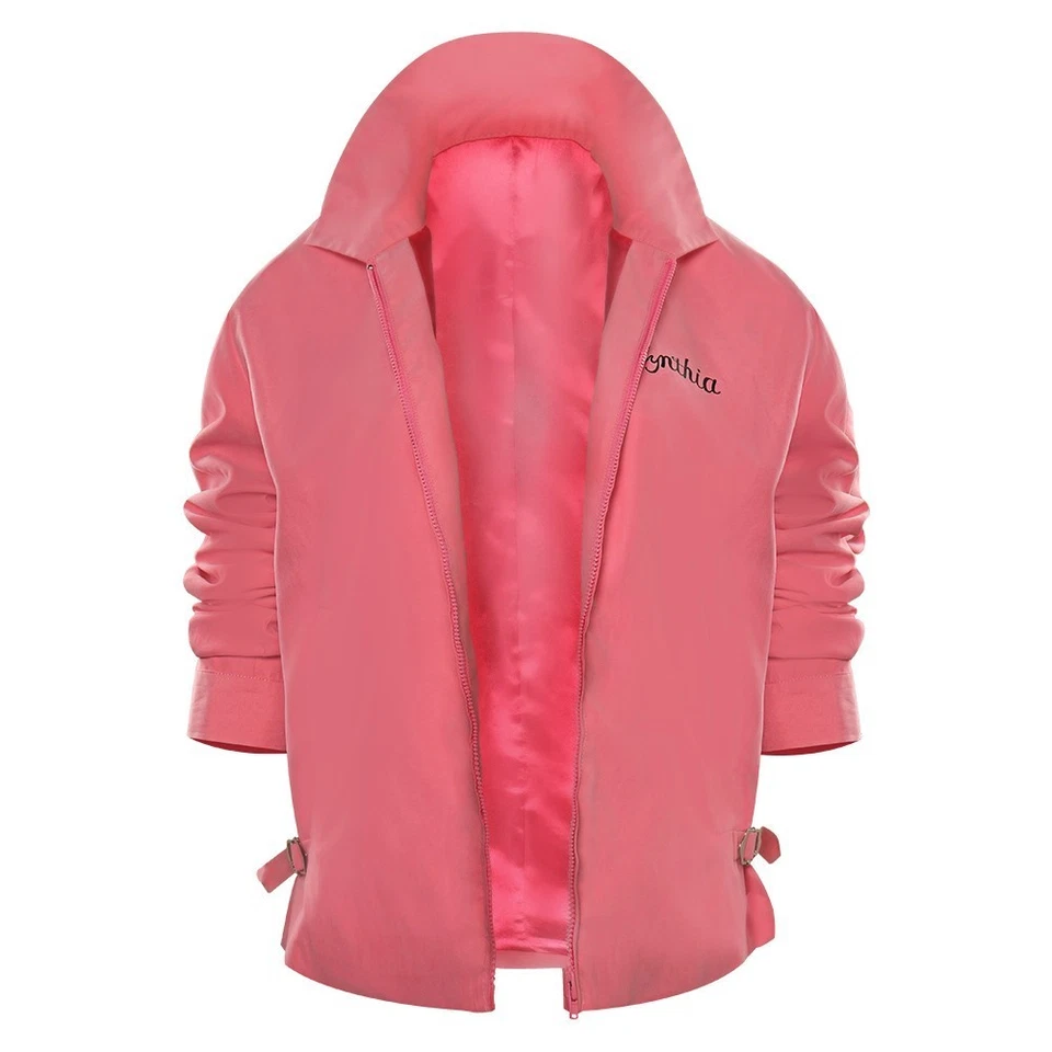 Rydell High Pink Ladies Cosplay Costume Halloween Carnival Party Coat Jackets, - Image 3 of 4
