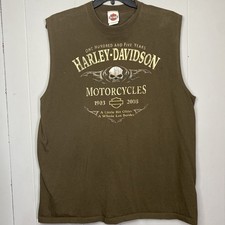 Harley Davidson Mens Sleeveless Mens XL Made In USA Erie PA Grunge Biker