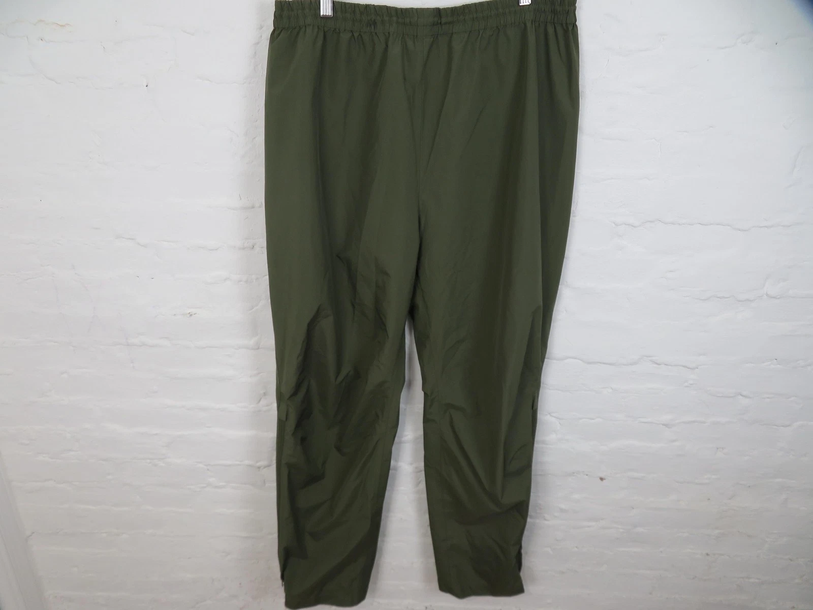 Cabelas Rain Pants Mens XL Green Gore-Tex Paclite Waterproof Windproof Hiking