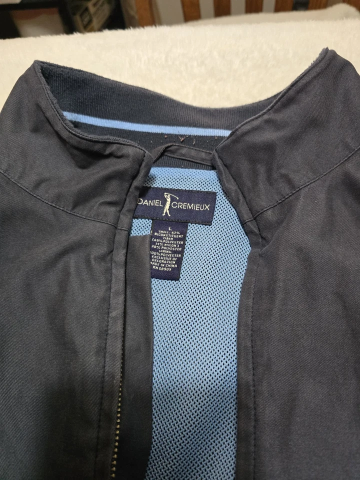 Daniel Cremieux Sleeveless Full Zip Men's Golf Jacket Vest Size Large Blue - Image 3 of 4