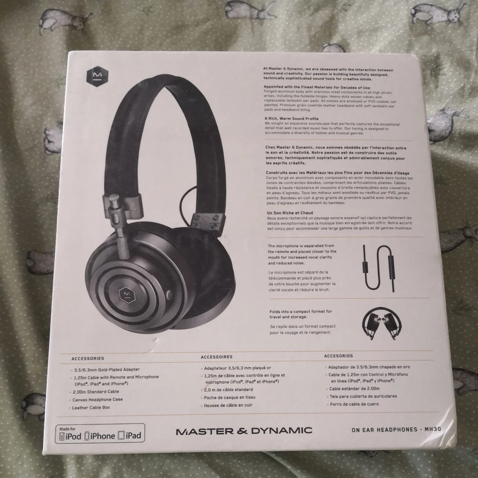 Master & Dynamic Headphones MH30 White TI - Image 3 of 4