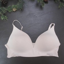 Nautica Bra Womens 36C Beige Lightly Lined Wireless T Shirt Seamless Everyday