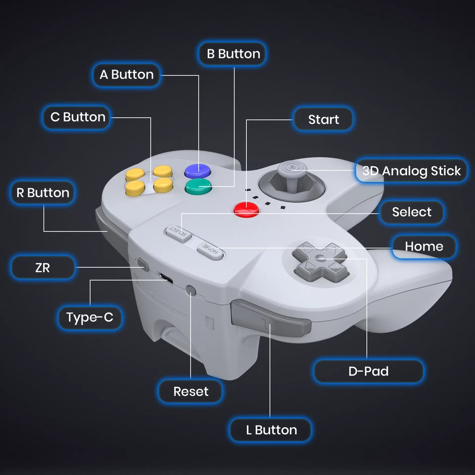 Switch N64 Controller-For Nintendo Switch NSO Edition MAC Switch 2 PC Windows - Image 2 of 4