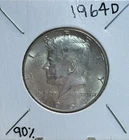1964-D 50C Kennedy Half Dollar - 90% Silver