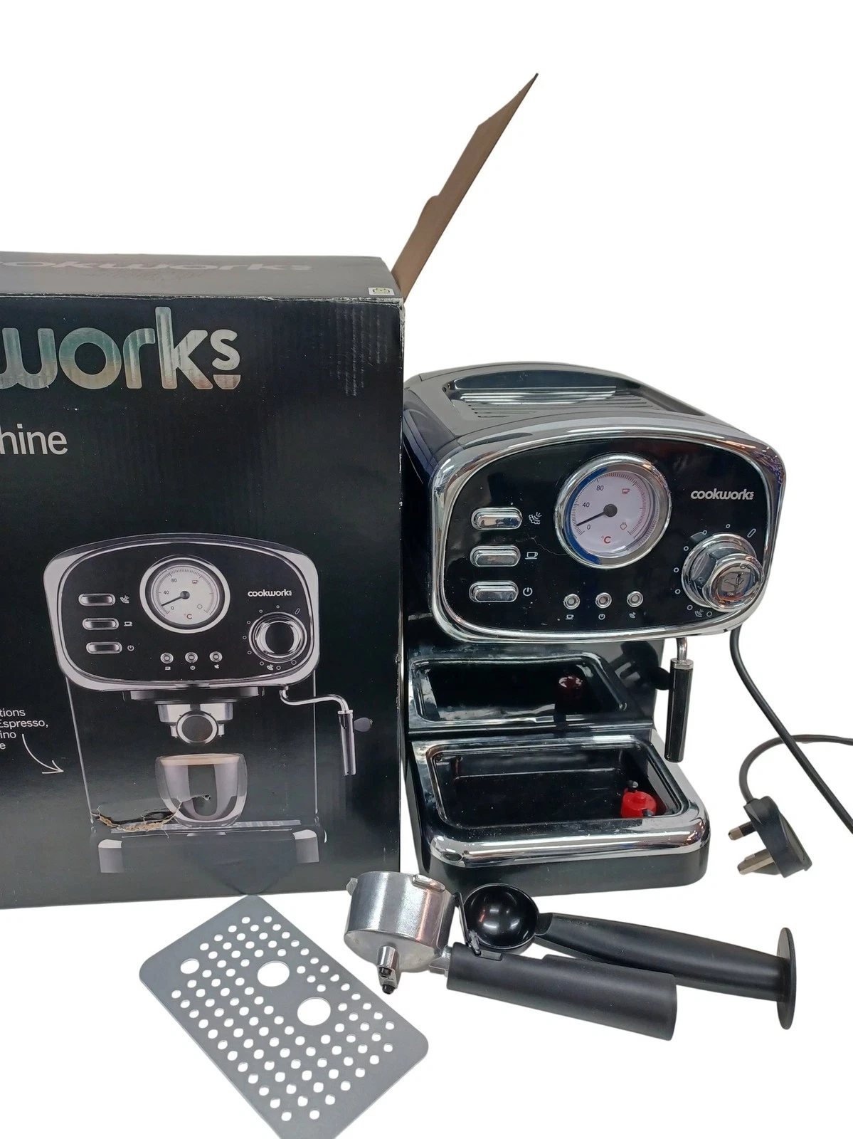 Cookworks Espresso Machine 1.25L 10 Cup with Milk Frother Black
Opens in a new window or tab