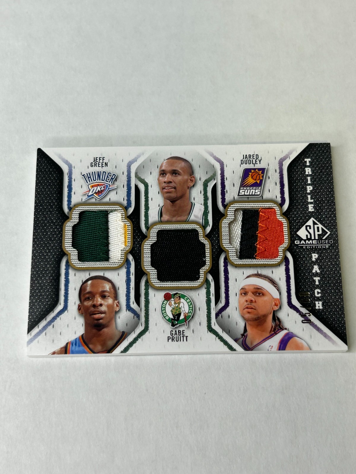 2009-10 SP Game Used Jeff Green Pruitt Jared Dudley 5/60 Triple Patch E1